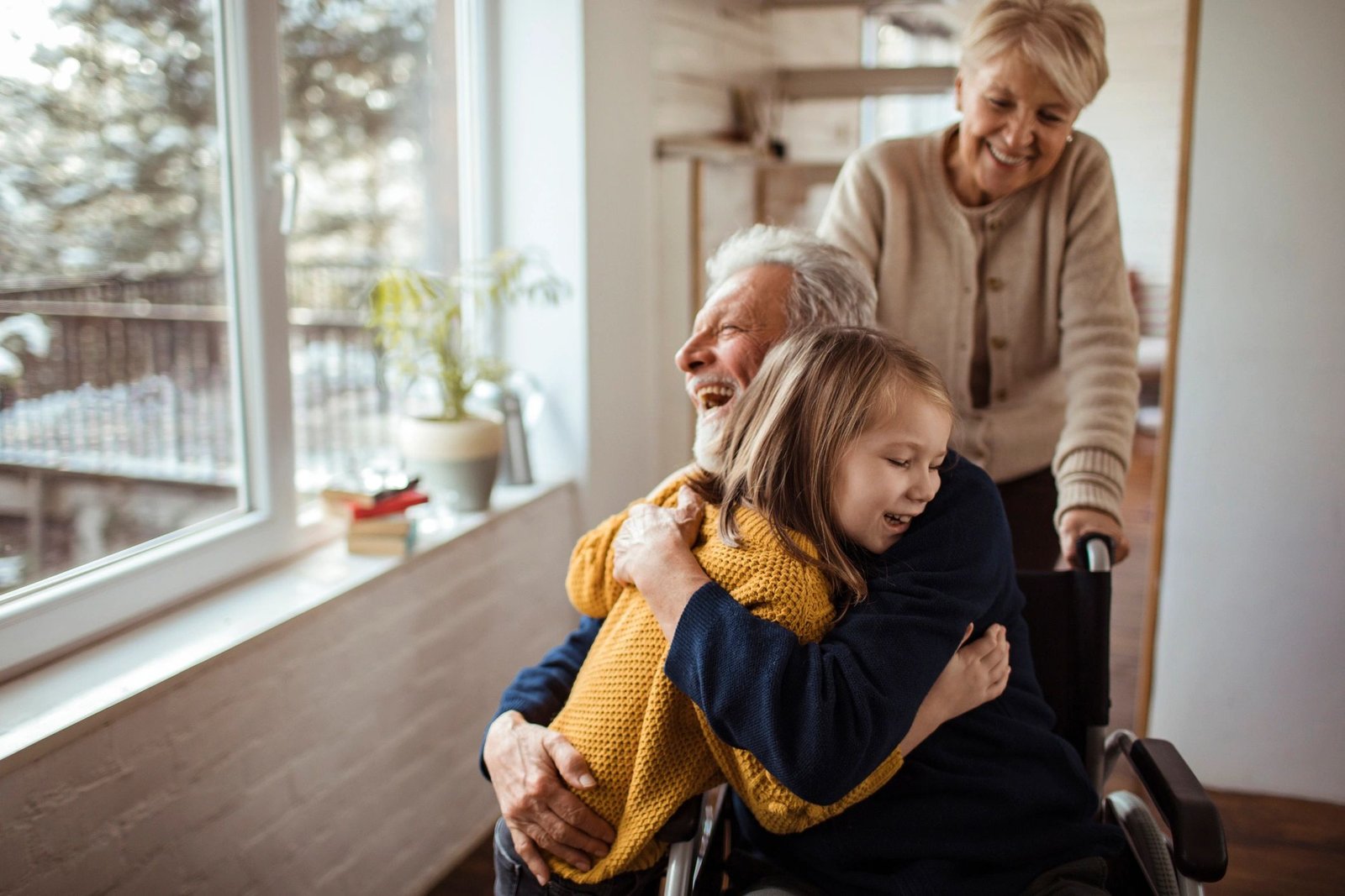 Family spending time together at home